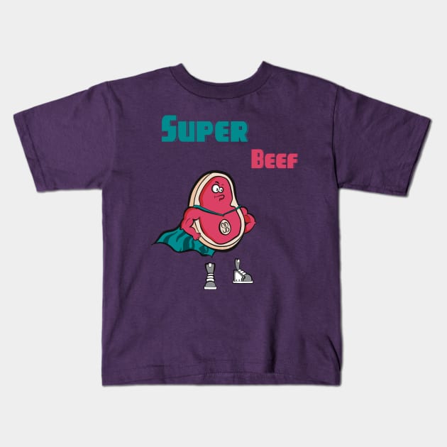 Super Beef Kids T-Shirt by Art by Nabes